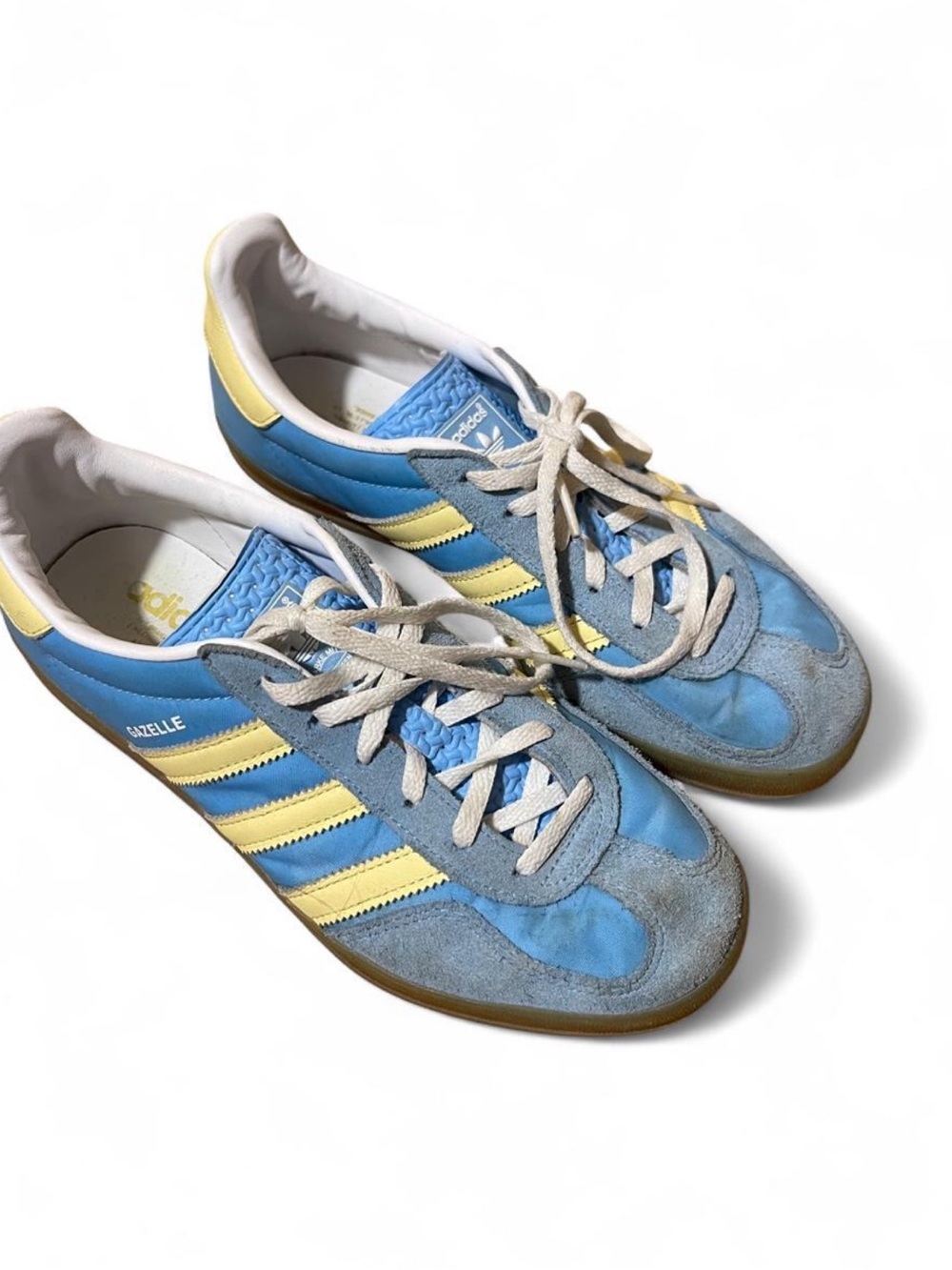 adidas Men’s Sneakers in Light Blue and Yellow Stripes